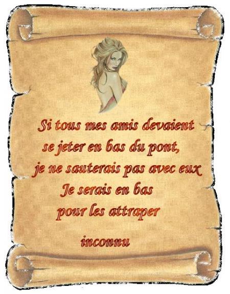 Concernant mes amis...